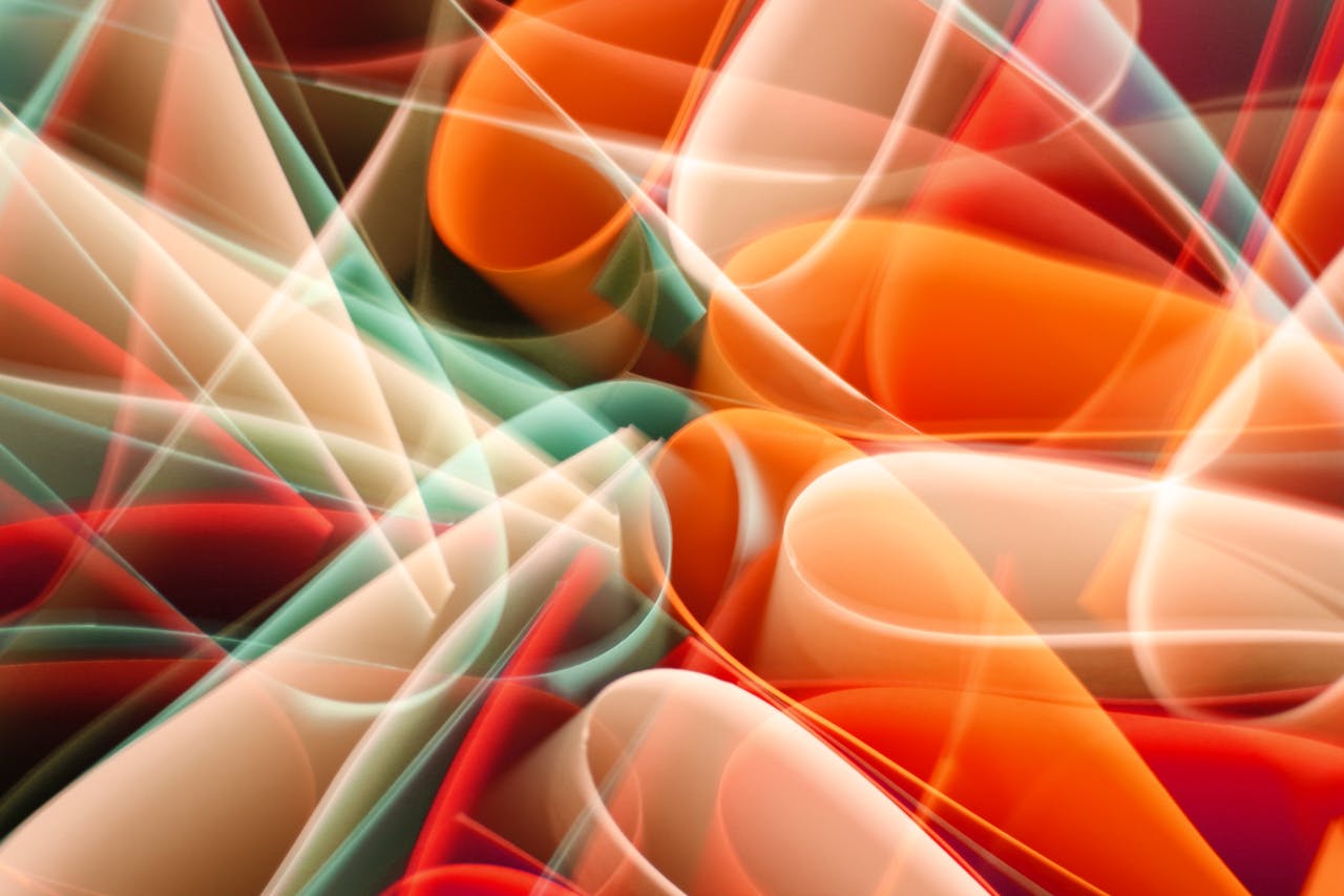 Vibrant abstract image featuring colorful light patterns in dynamic motion, creating a sense of energy.